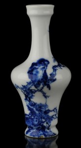 Blue and white vase signed by renowned chinese ceramic artist 'Wang Bu' (1898-1968) from the Republic Period. Oakridge Auction Gallery image